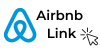Airbnb logo in blue next to the words Airbnb Link in black text, with a cursor clicking on the word Link—perfect for your travel blog or meaningful travel guide.