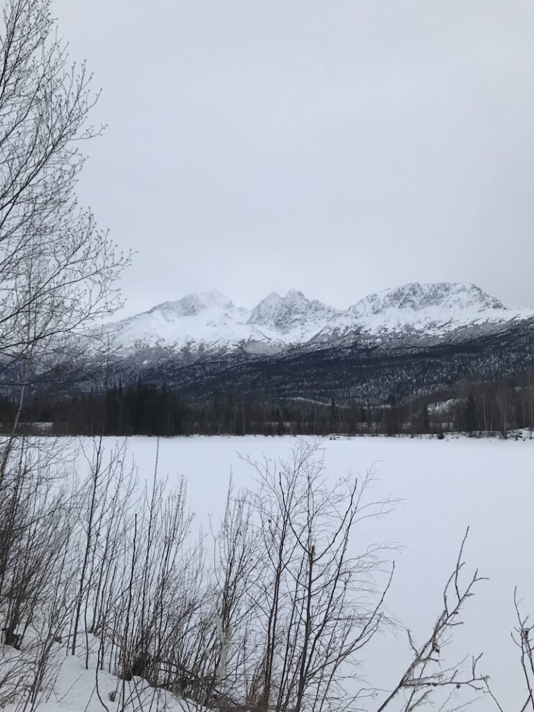 Mountains in Alaska in January