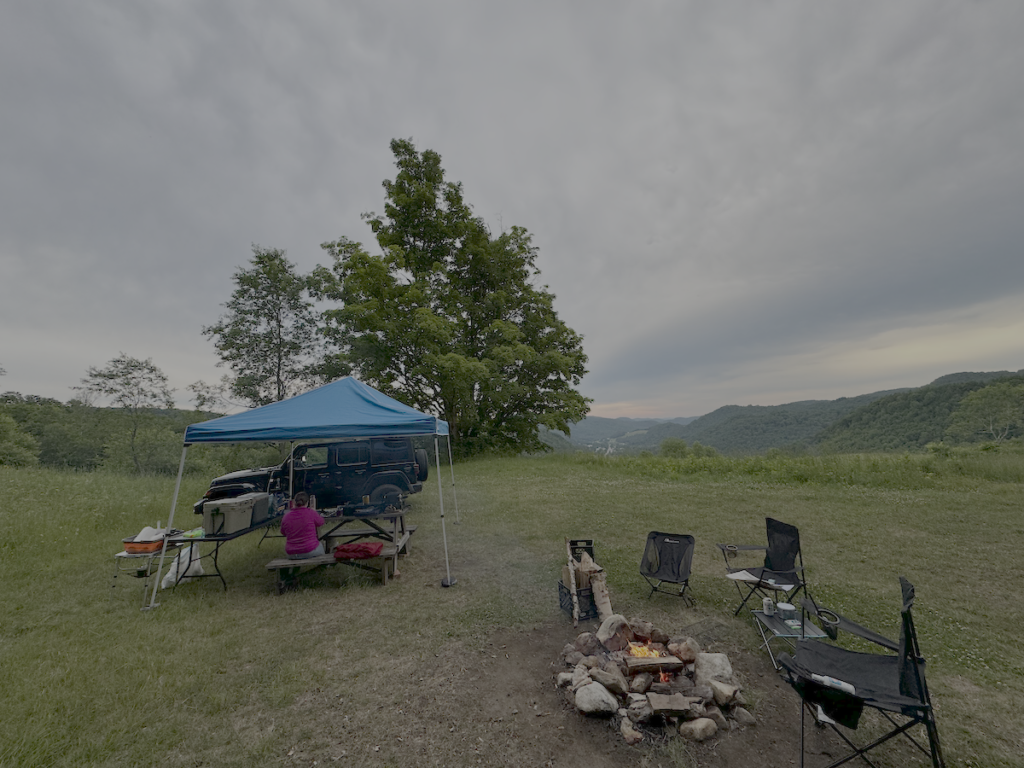 Chelsea VT Hipcamp Forest Edge Campsite