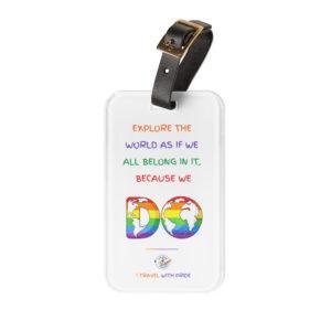 Explore The World Luggage With Pride Tag