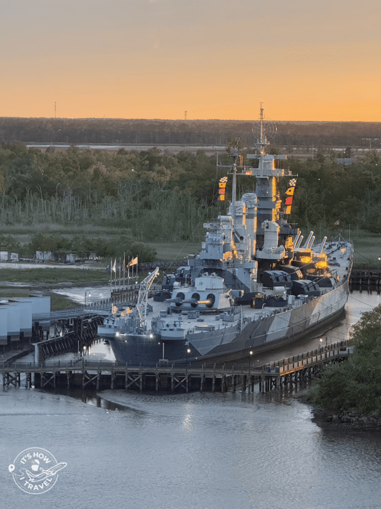 Battle Ship - USS North Carolina parked on the Cape Fear River, Wilmington, North Carolina